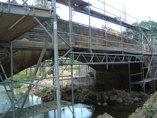 Triebischtalbrücke Reutzschen: Brückensanierung mit Gitterträgern